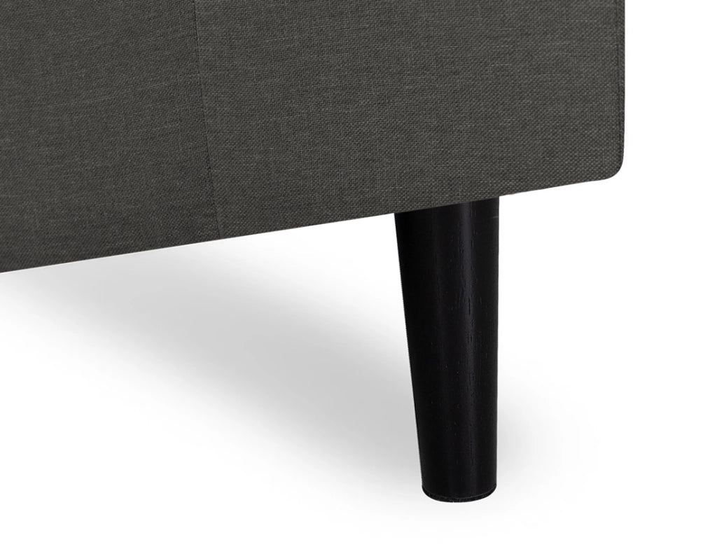 Divano angolare 3 posti con chaise longue sinistra tessuto grigio scuro - Washington - DI-WA05FBC-CLSX