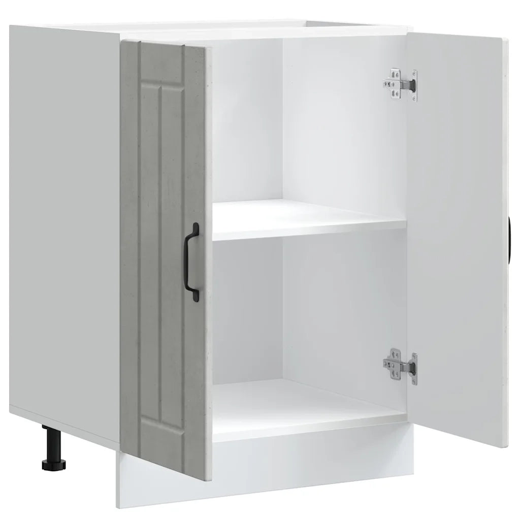 Mobile Base Lavello Lucca Grigio Cemento in Legno Multistrato 853681