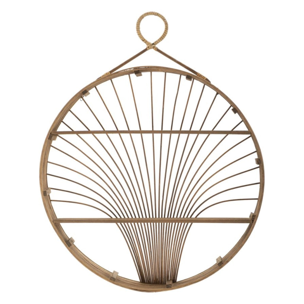 Bacheca Fuji in rattan naturale da parete — 60,5x10,5x76 cm
