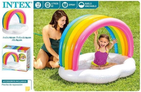 Bagno per piscina arcobaleno 119 x 94 x 84 cm, colorato