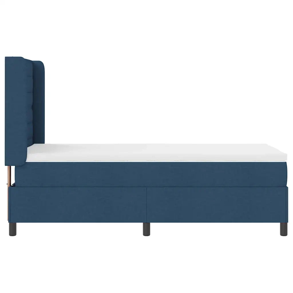 Letto a molle con materasso Blu 190 x 90 cm Tessuto 3341559