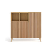 Scarpiera Herdasa effetto rovere dorato ante stampa doghe 87x90x27cm
