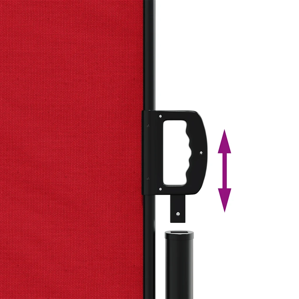 Tenda da Sole Laterale Retrattile Rossa 120x1000 cm 4004702