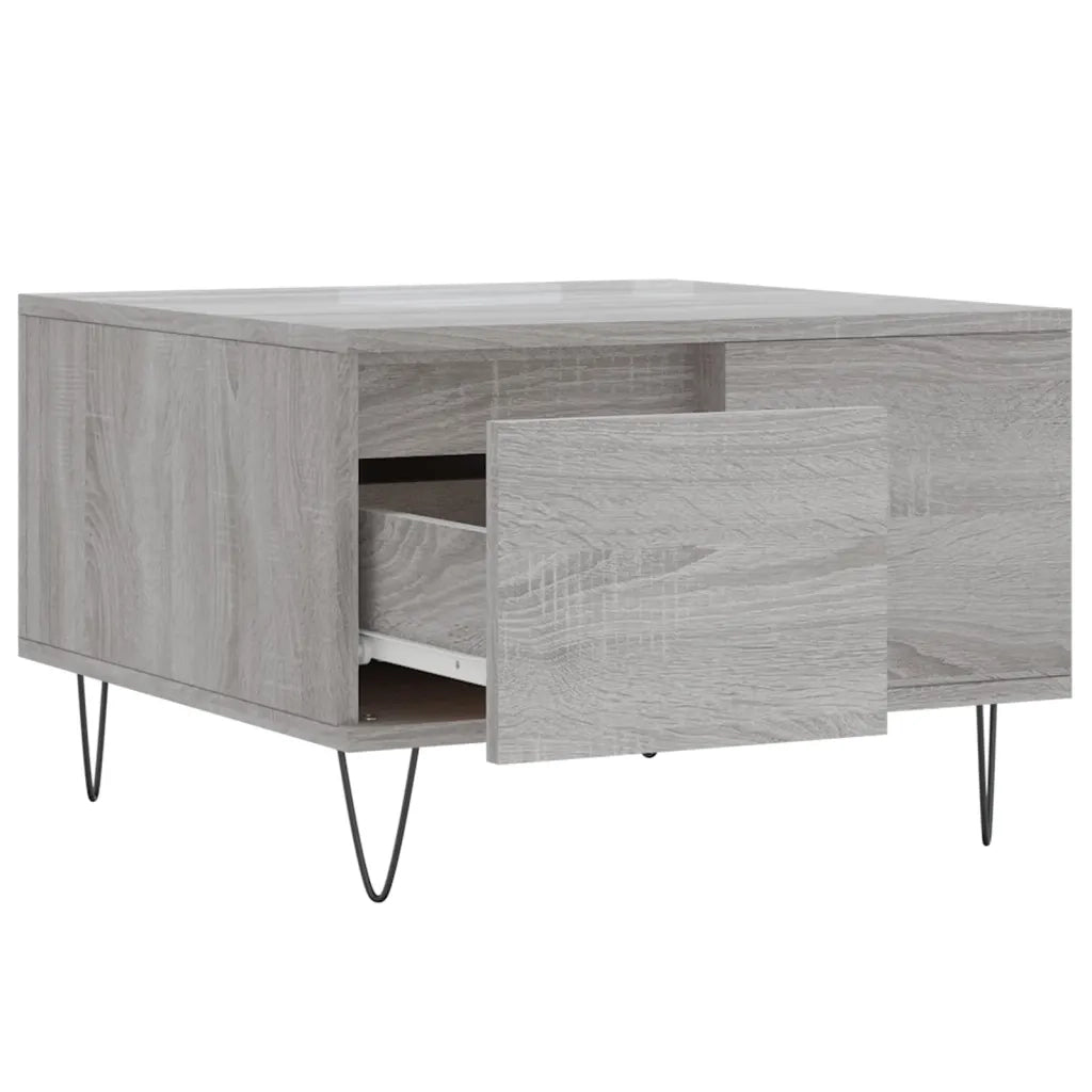 Tavolino Salotto Grigio Sonoma 55x55x36,5 cm Legno Multistrato 830762