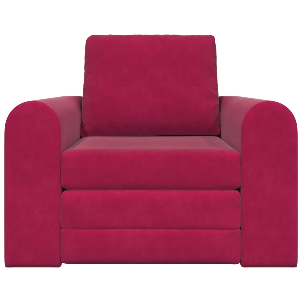 Divano letto Rosso Vino 98 x 71 x 83 cm Velluto 4106669