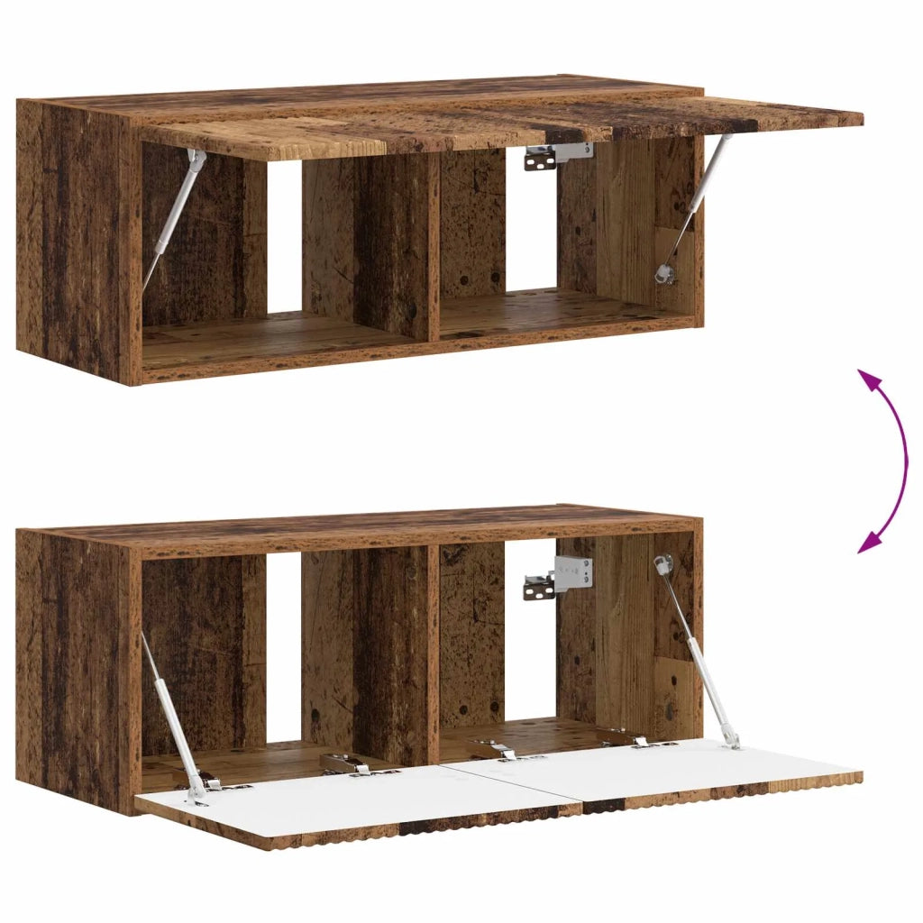 Set mobile TV 3 pz-Credenza per TV Legno vecchio Legno multistrato 419535