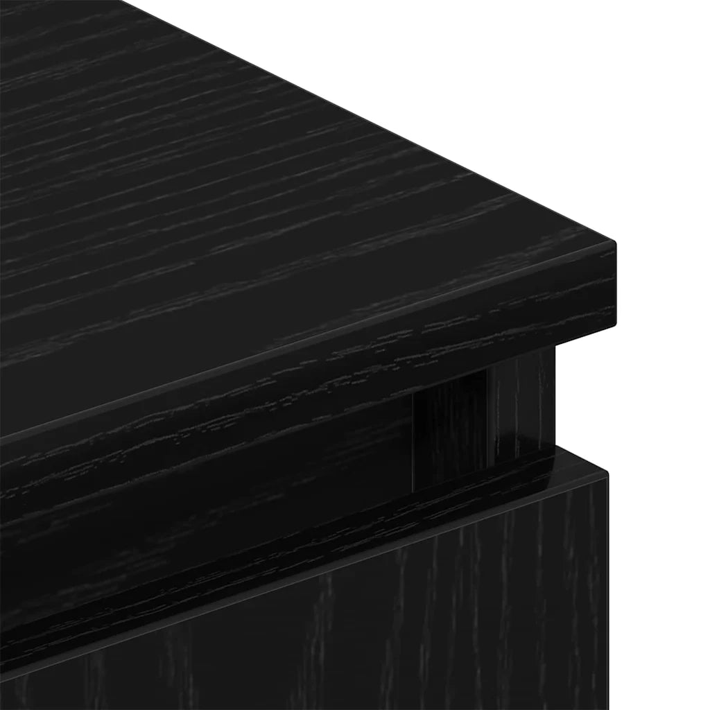 Mobile TV Rovere Nero 102 x 35 x 50 cm Legno multistrato 862585
