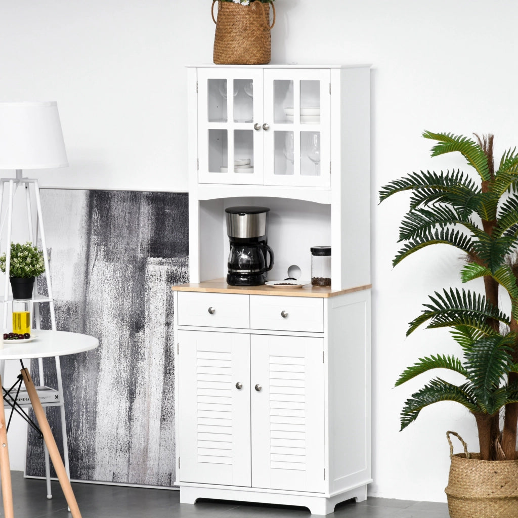 Mobile Buffet Dispensa ¨C Xylo ¨C Legno Bianco Stile Classico 68x39.5x170cm