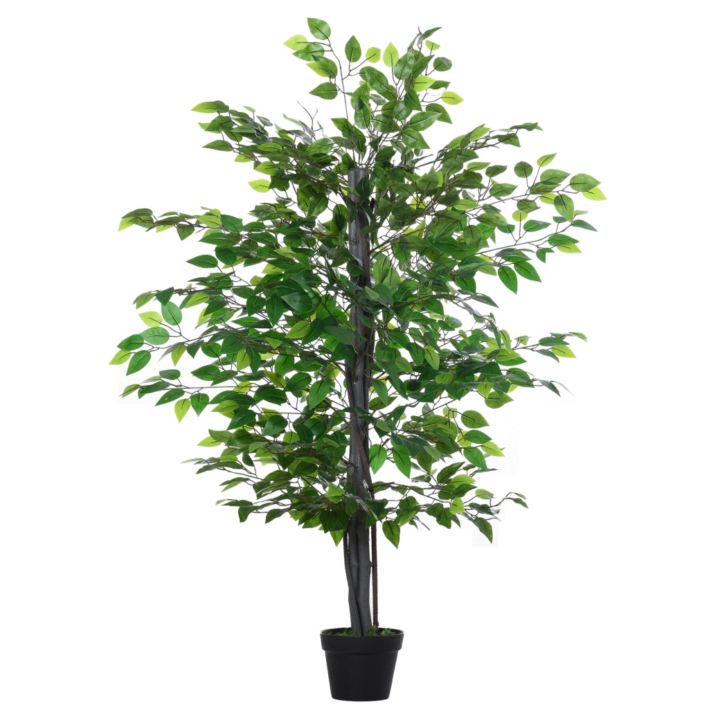 Pianta Artificiale Ficus ¨C Xylo ¨C H.145 cm con Tronco Rami Licheni Foglie Vaso Incluso