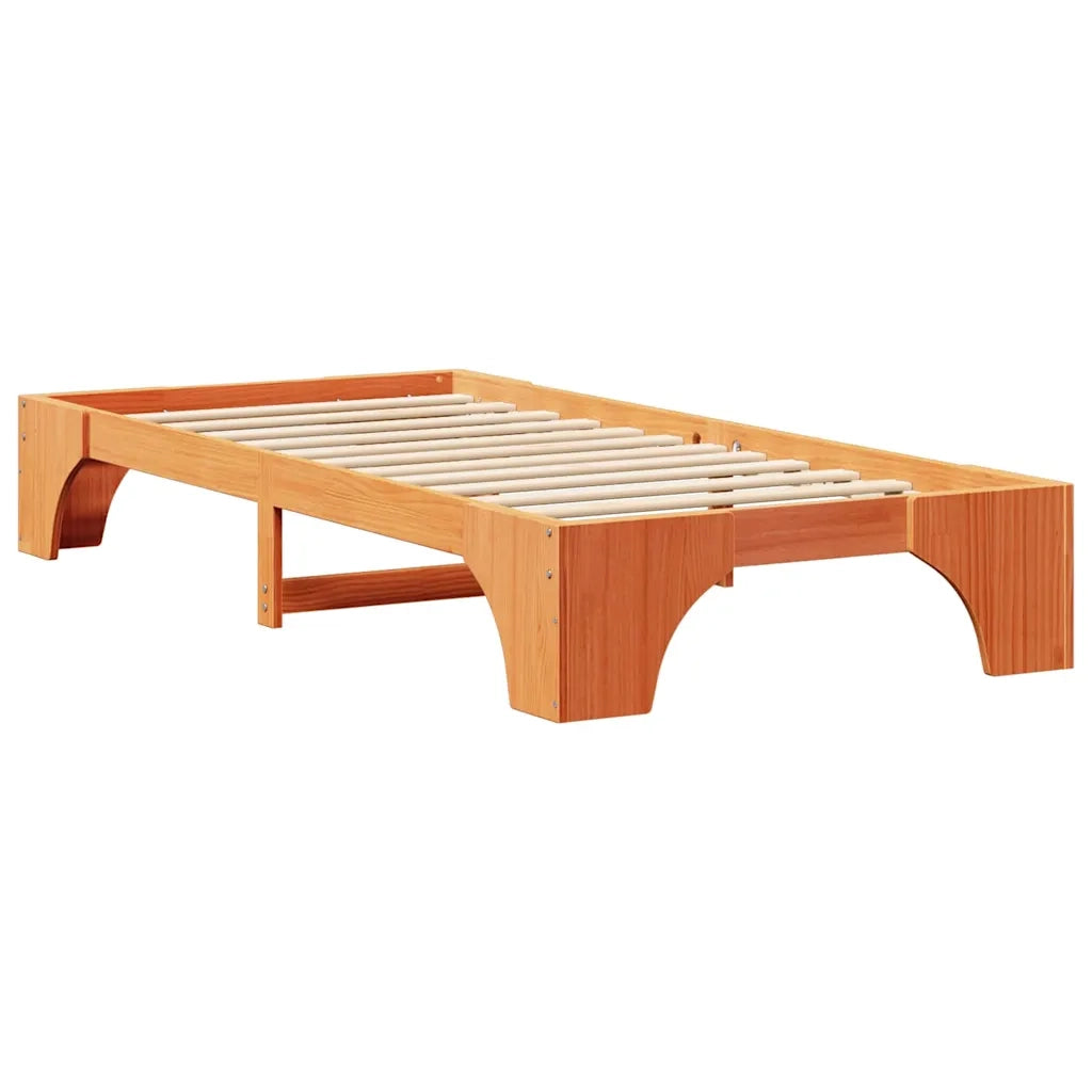 Struttura del letto Marrone cerato 90 x 200 cm Pino massello 872964