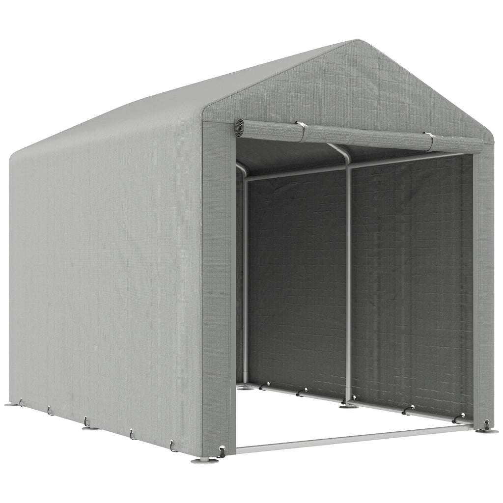 Tenda da giardino per biciclette 1,6x2,2x1,7 m ¨C zephmum ¨C grigio chiaro impermeabile anti-UV