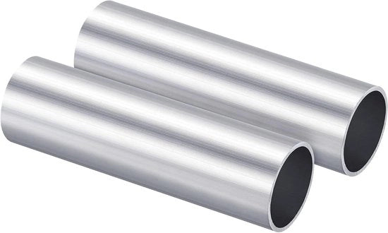 Tubi in Alluminio a Sezione Circolare - 2 Pezzi - Ø30mm - Diametro Interno 27mm - 100mm Lunghezza