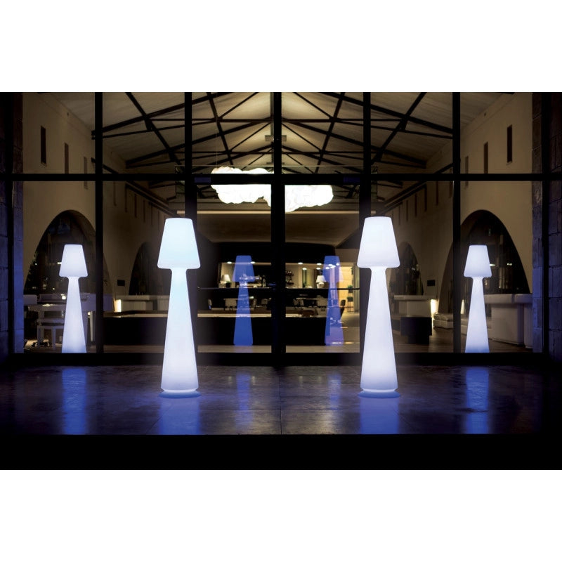 Lampada da terra di design H165 in polimero luce bianca per interno ed esterno - Made in Italy - Monacis