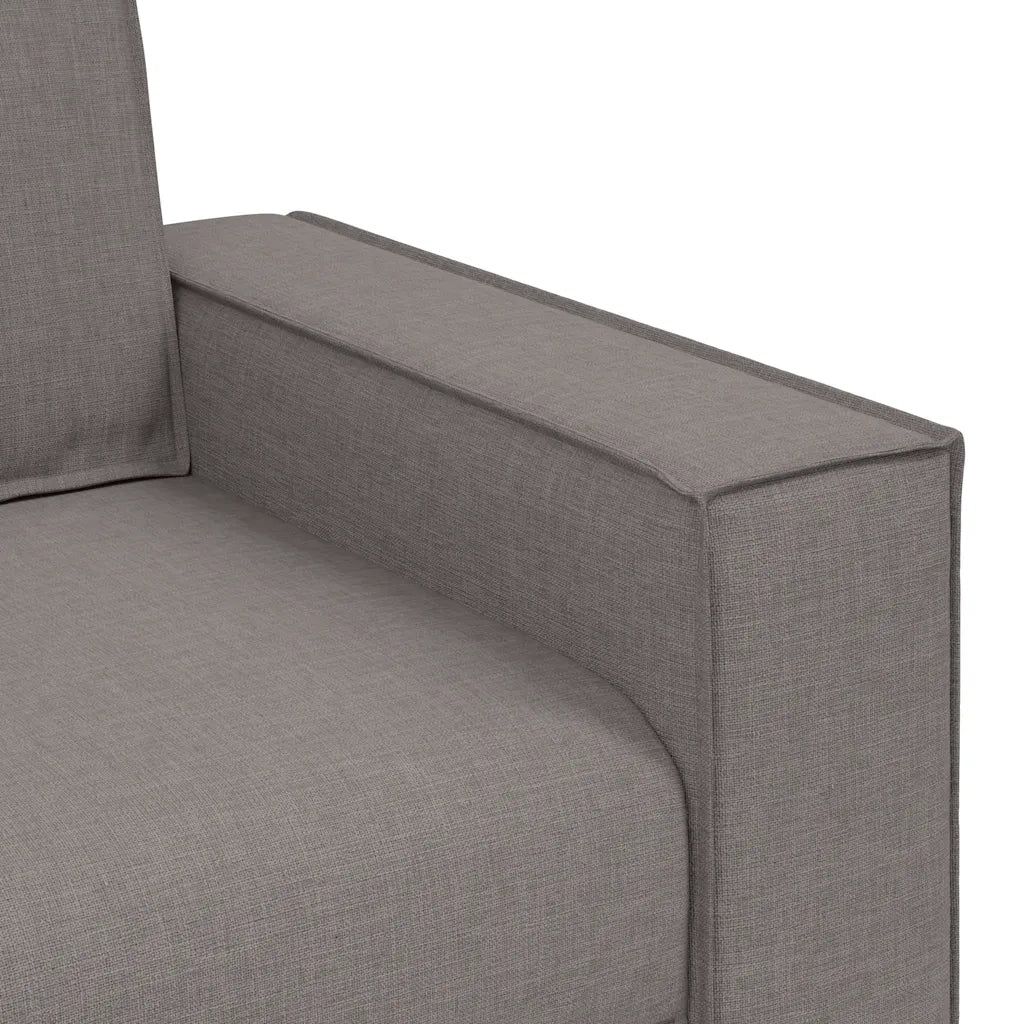 Divano a 2 posti tortora 180x78x84 cm in tessuto 4104986