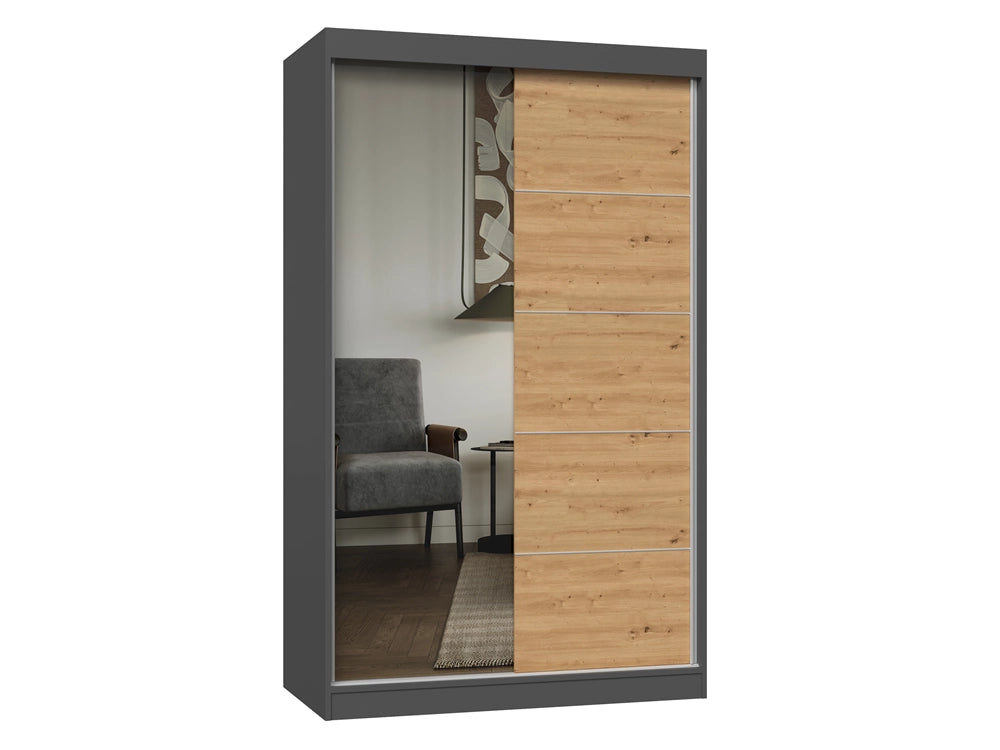 Armadio IGA 120 A/C antracite artisan guardaroba