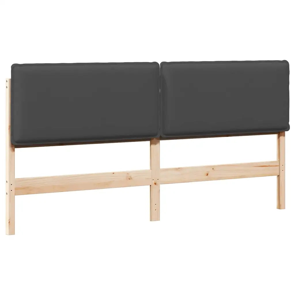 Testiera | Testata imbottita Grigio Naturale e Scuro 200 cm Pino massello