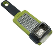 Raspiaio in Acciaio Inossidabile con Manopola in Silicone - Resistente al Lavastoviglie - Superficie Raspante Finissima - Duraturo - Dimensioni 20,5 x 5,8 x 3,3 cm - Raspiaio