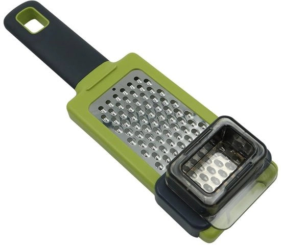 Raspiaio in Acciaio Inossidabile con Manopola in Silicone - Resistente al Lavastoviglie - Superficie Raspante Finissima - Duraturo - Dimensioni 20,5 x 5,8 x 3,3 cm - Raspiaio