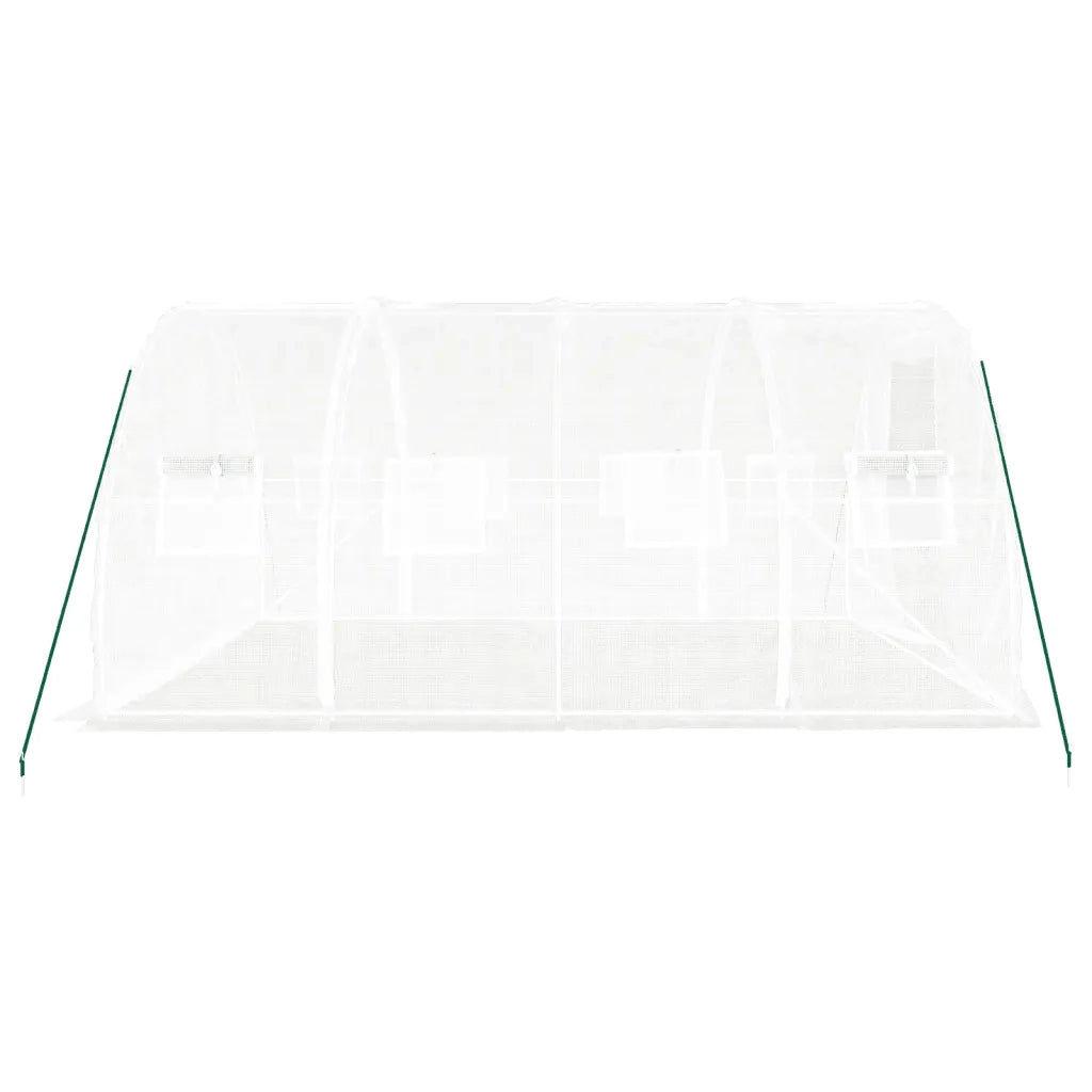 Serra con struttura in acciaio bianca 12 m² 4x3x2 m 3188050