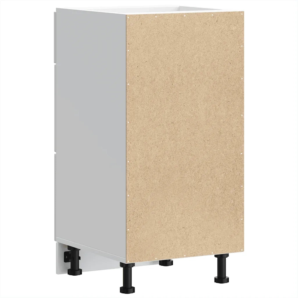 Mobiletto da cucina-Armadio da cucina "Porto" Bianco lucido in legno ingegnerizzato 206225