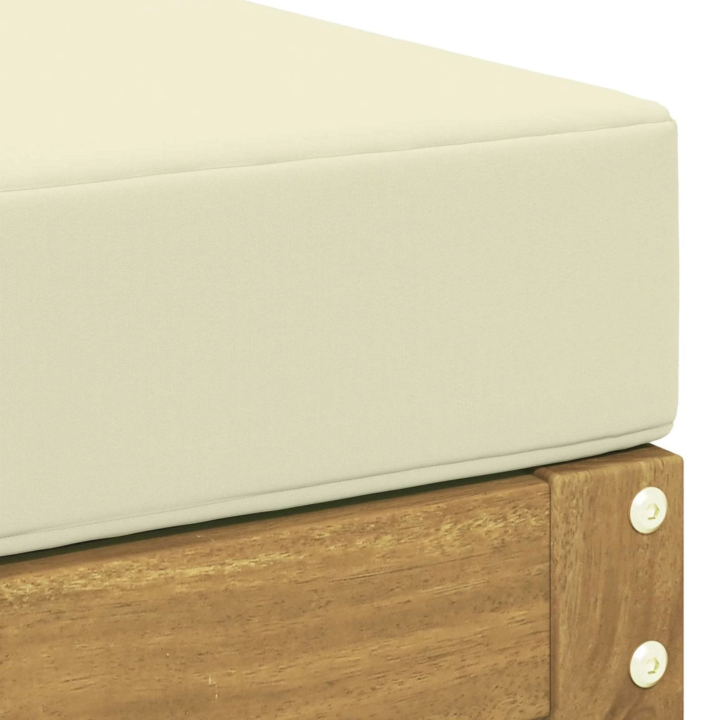 Set di divani da esterno Bianco e Crema 115 x 43 x 45 cm 901692