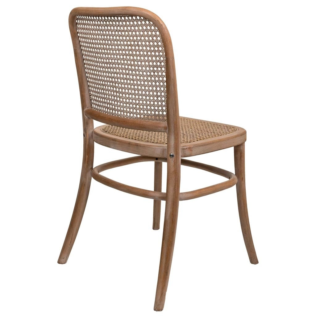 Sedia in legno e rete marrone 44x40x48/83h