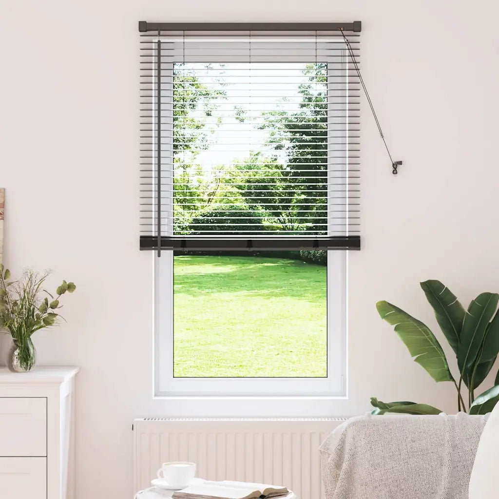 Tendaggi a Veneziana | Tenda a lamelle Nero 175 x 80 cm Alluminio