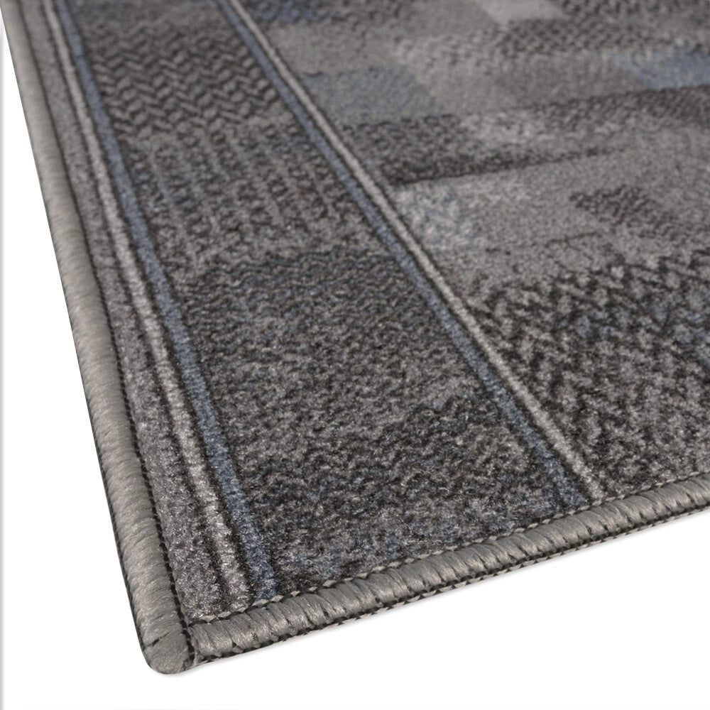 Passatoia Scala Scalinata Ingresso 67x260 Cm Bordata Tappeto Corridoio Gradini Antiscivolo Grigio