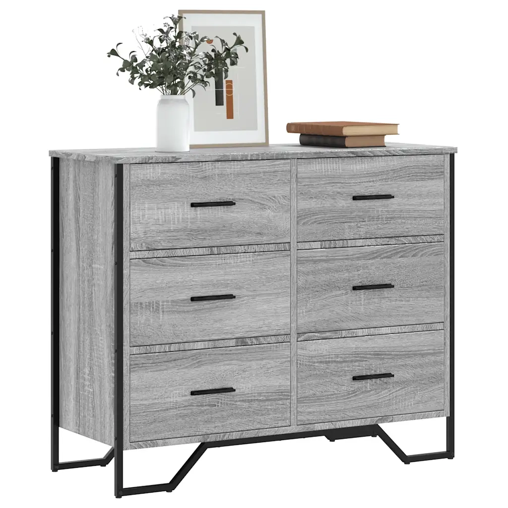 Cassettiera Grigio Sonoma 91x35,5x74,5 cm in Truciolato CFW7273466
