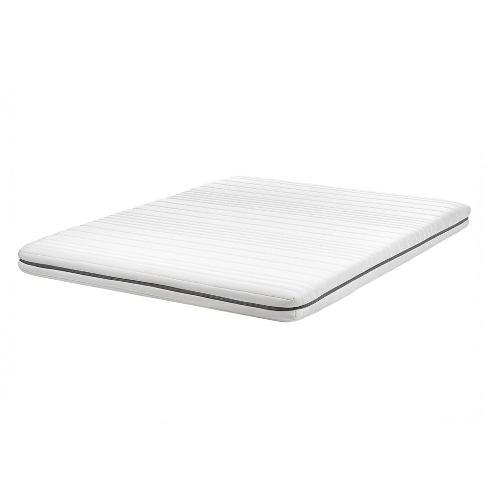 Materasso in schiuma bianco 140 x 200 cm Tessuto poliestere sfoderabile con cerniera EU Misura singola Medium Firm H2