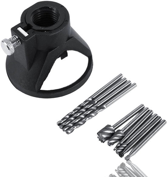 Kit di Lavorazione del Legno 11 Pezzi - Trapani HSS - Trapani a Freddo - Posizionatore di Trapano - Scala Digitale - Regolazione della Profondità di Taglio - Attrezzatura per la Lavorazione del Legno