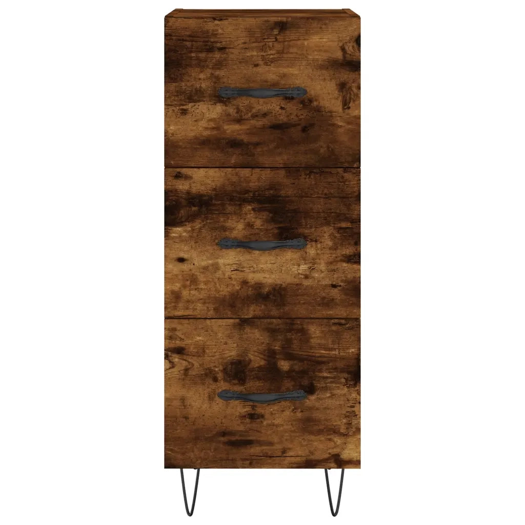 Credenza-Buffet-Armadio da cucina Rovere Fumo 34,5x34x180 cm in Legno Multistrato 816970