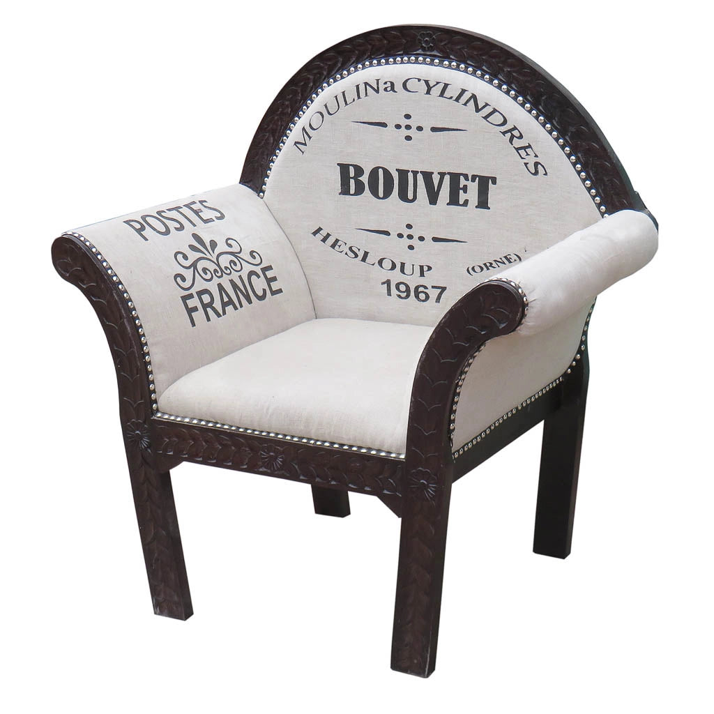 Poltrona imbottita bianca 89x61x100h