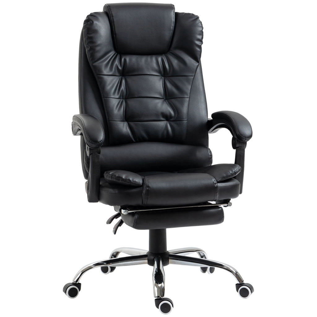 Sedia da ufficio manager reclinabile ¨C Minimal ¨C nero 64.5x69x117 cm