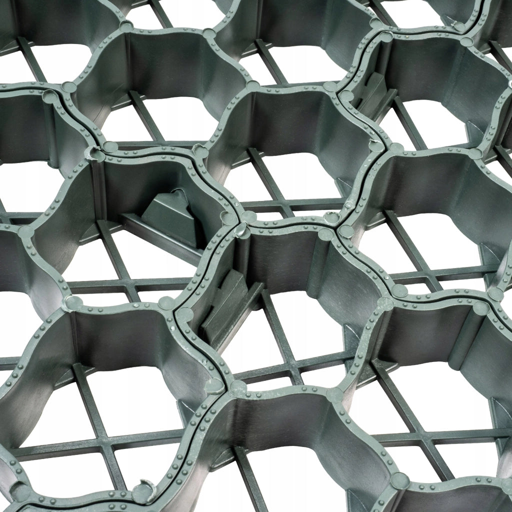 Griglia di protezione per prato KADAX Geogrid 60x40x4 cm 24 pezzi Giardino 590 Ton/M2