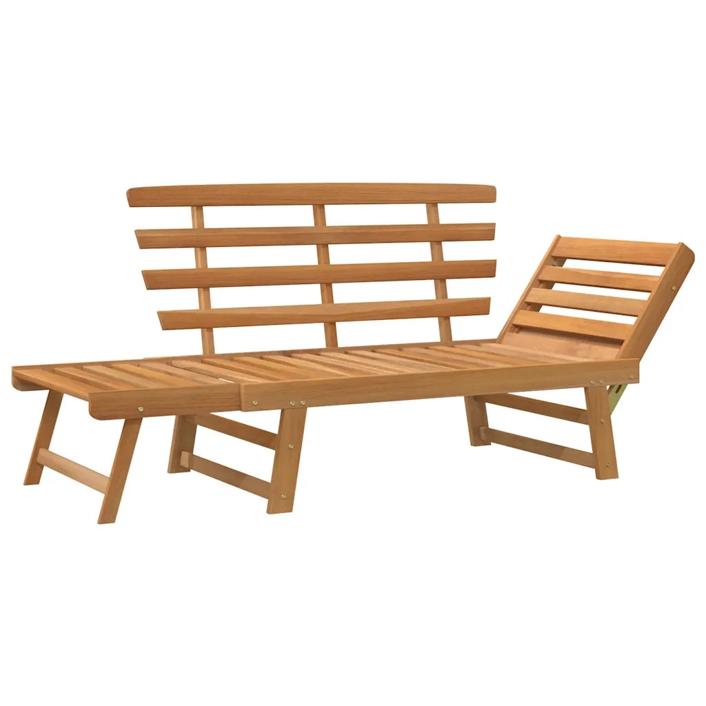 Panca da Giardino 2-in-1 190 cm in Legno Massello di Acacia 316471