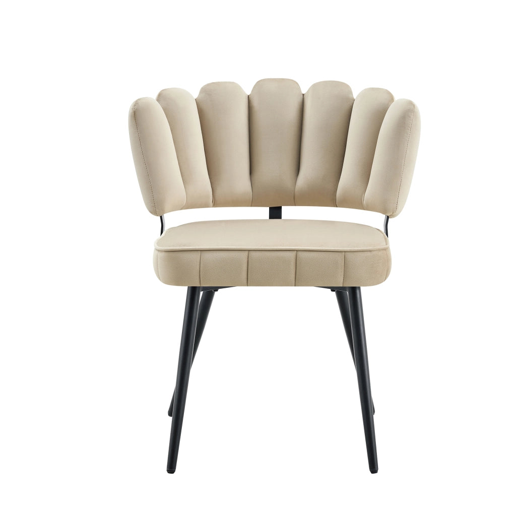 Set tavolo e sedie con 1 tavolo rotondo e 2 sedie con schienale a petalo in MDF; velluto e metallo noce e nero
