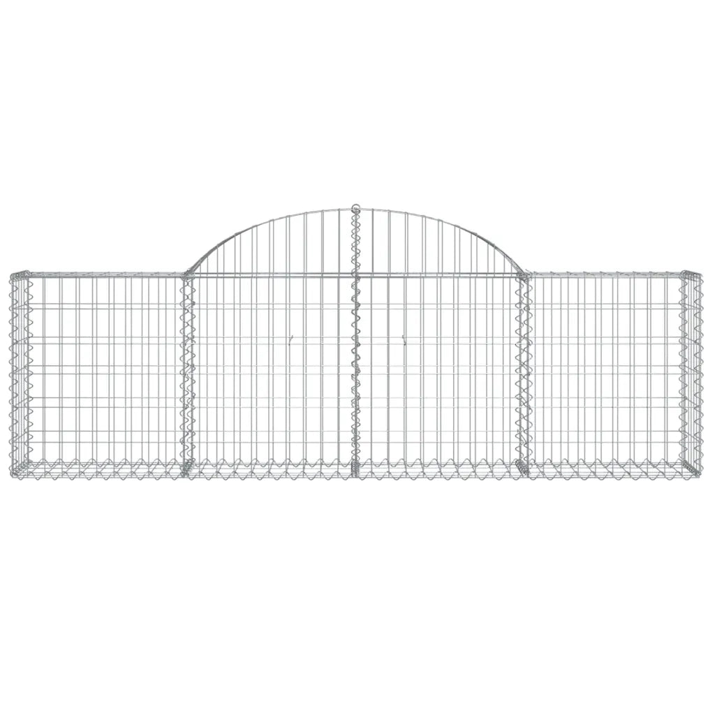 Cesti Gabbioni ad Arco 7 pz 200x30x60/80 cm Ferro Zincato 3146073