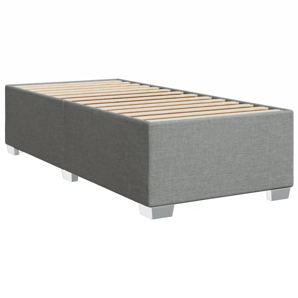 Letto singolo | Letto per adulti | Giroletto senza Materasso Grigio Chiaro 100x200 cm Tessuto