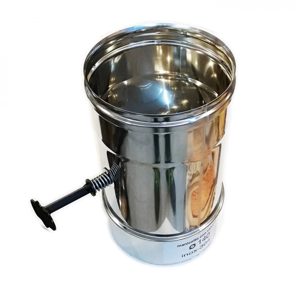 Manicotto mf inox aisi 304 da 80mm con valvola manuale