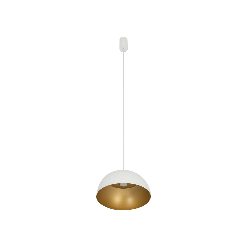 Lampada a sospensione bianco oro Nowodvorski Hemisphere 33cm