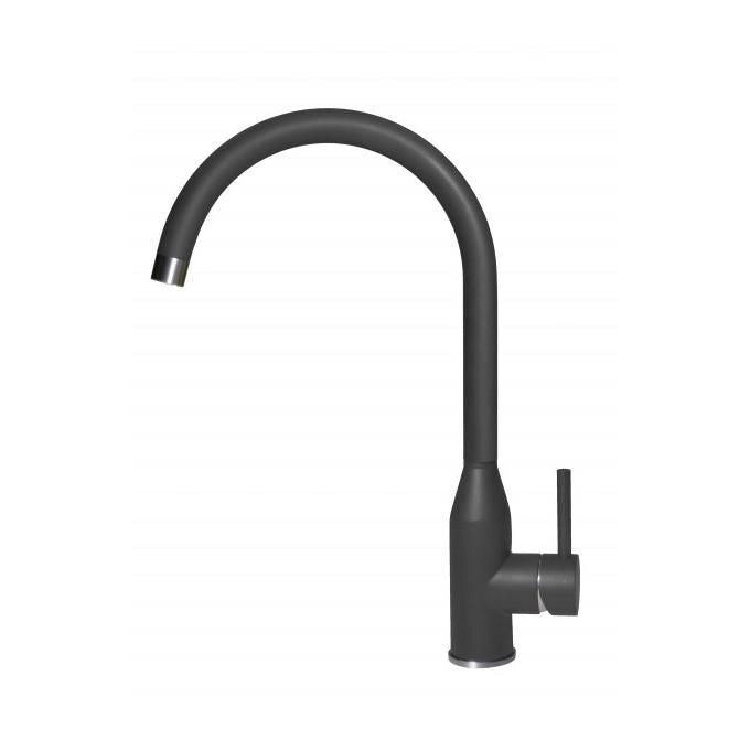 Elleci MMKADI70 Adige - Miscelatore da cucina Mono Splitcomando, da incasso, Metaltek, canna girevole, 40 cm, Ghisa
