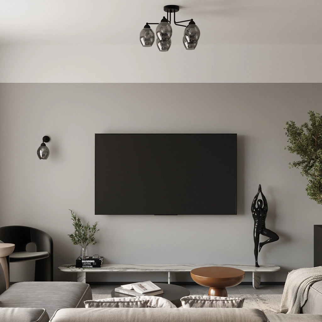 Lampadario FILLAN 5 nero