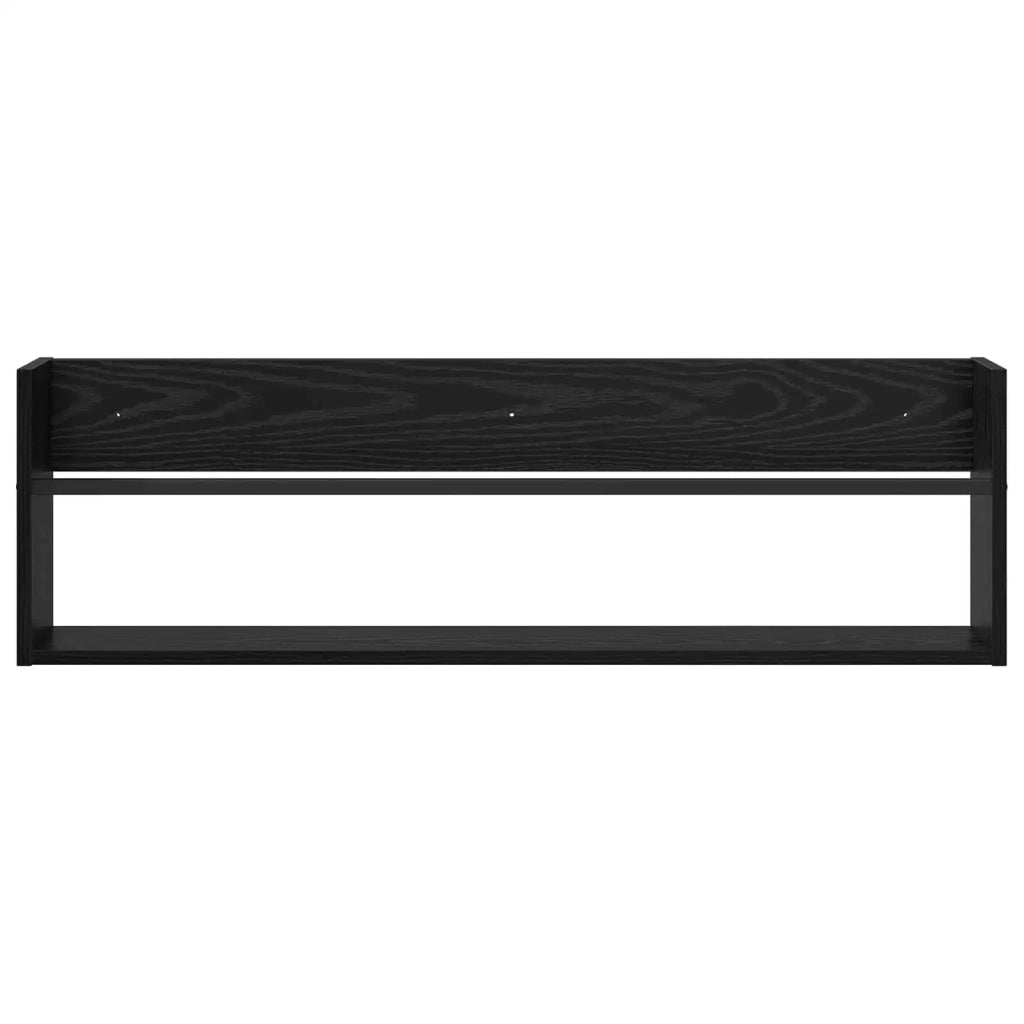 Scaffale per riviste Rovere Nero 100 x 12 x 30 cm 890816