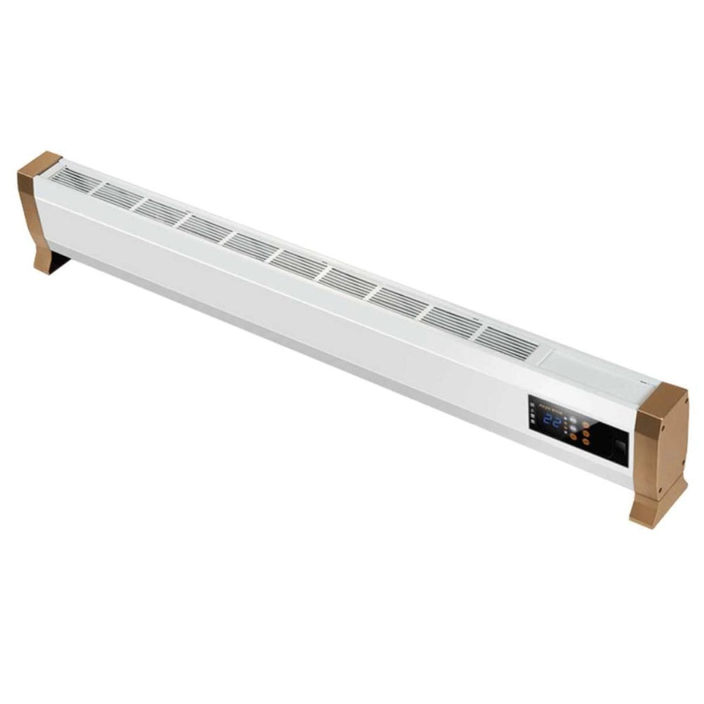 Termoconvettore Elettrico 1800w Ultra Sottile Con Telecomando Mpc Alacant 1800w Installazione a Pavimento Struttura In Metallo Bianco Riscaldamento Silenzioso a Convezione Naturale