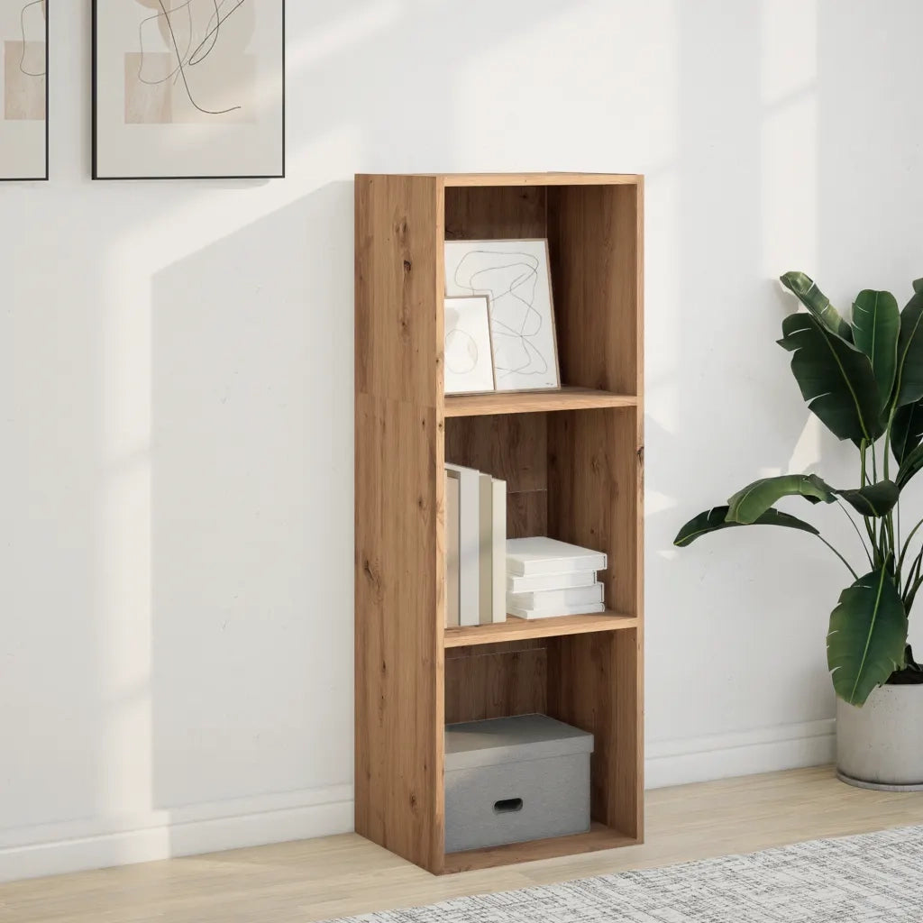 Libreria-Scaffale per Libri-Mobile di Stoccaggio Rovere Artigianale 40x30x114 cm in Legno Multistrato