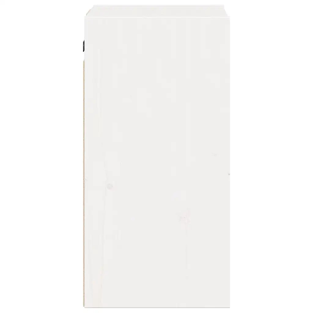 Pensili 2 pz Bianchi 30x30x60 cm in Legno Massello di Pino 813488