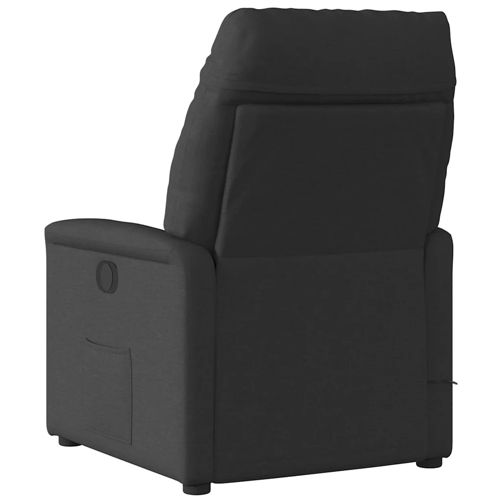 Divano Sedia-Poltrona Reclinabile in Tessuto Nero 567975