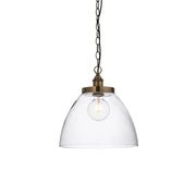 Lampada a sospensione industriale ottone antico E27 Endon