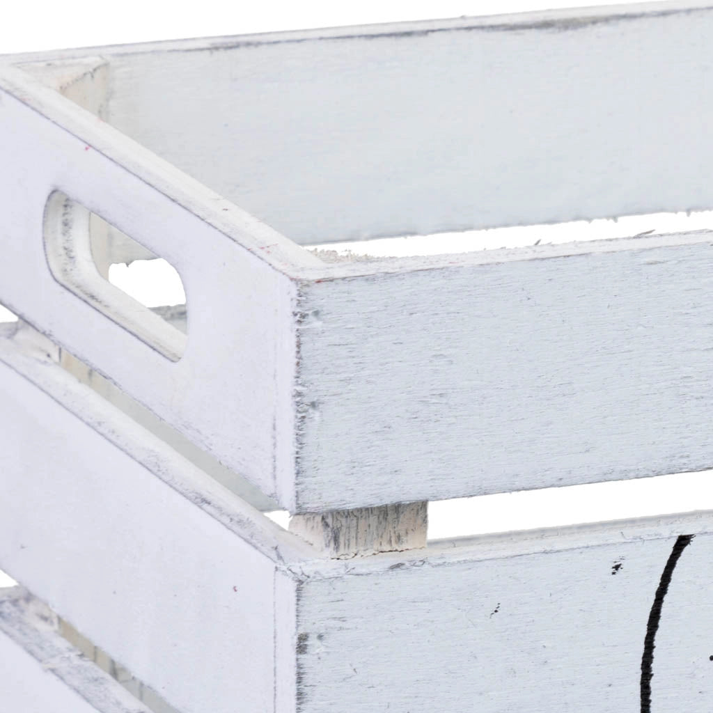 Cassetto in legno bianco 18x12x10h cm